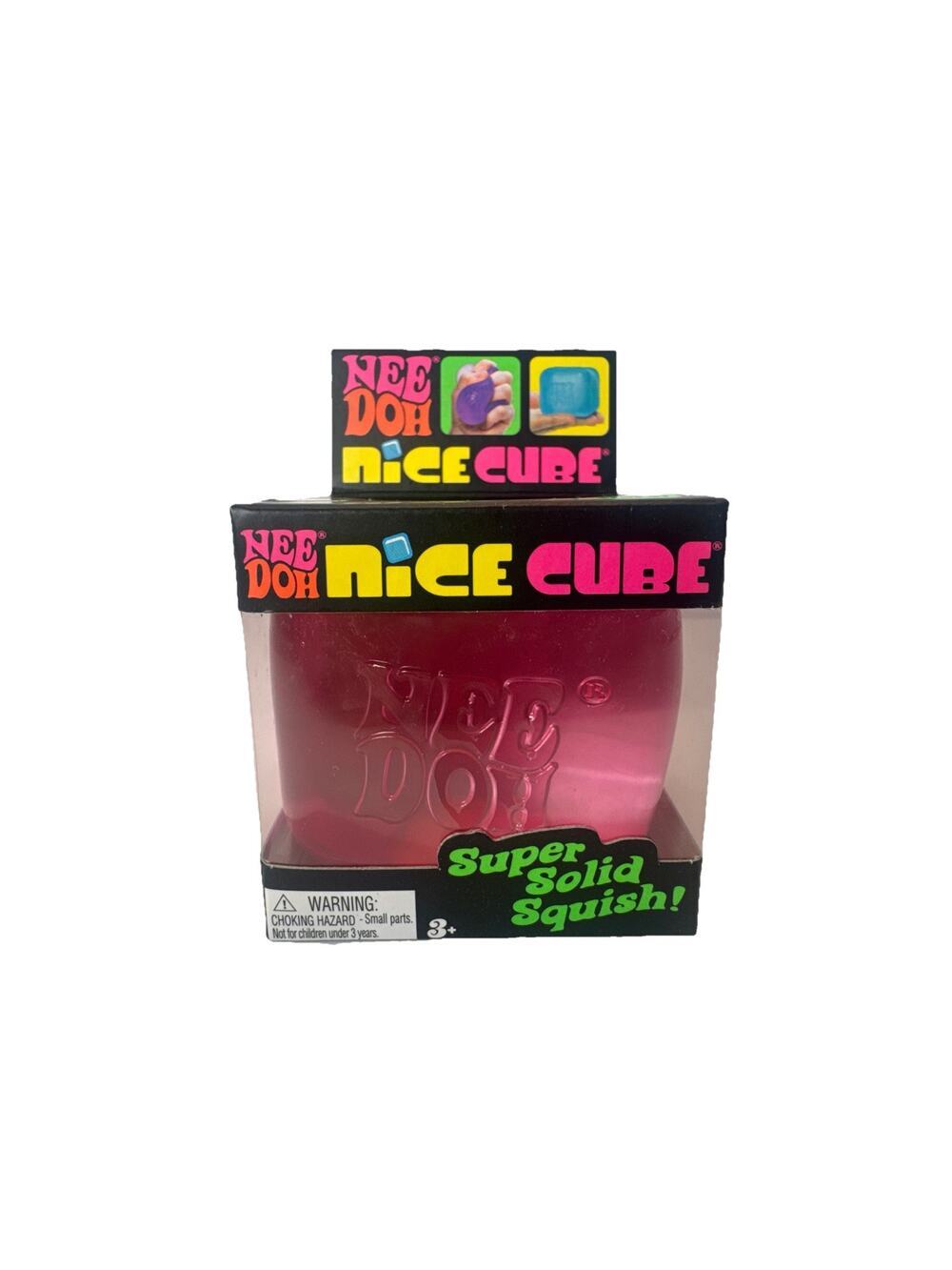 NeeDoh Nice Cube Pink Super Solid Squish Fidget Toy Brand New Sealed